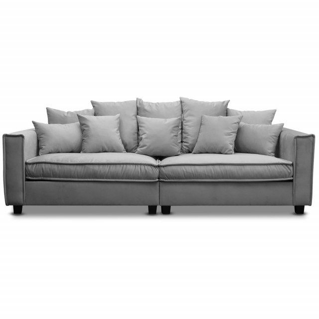 Brandy lounge 3,5-sits soffa XL - Fresh 01 - Ljus kitt, Svarta 