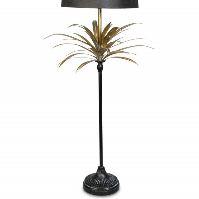 Palm bordslampa H90 cm - Guld vintage 