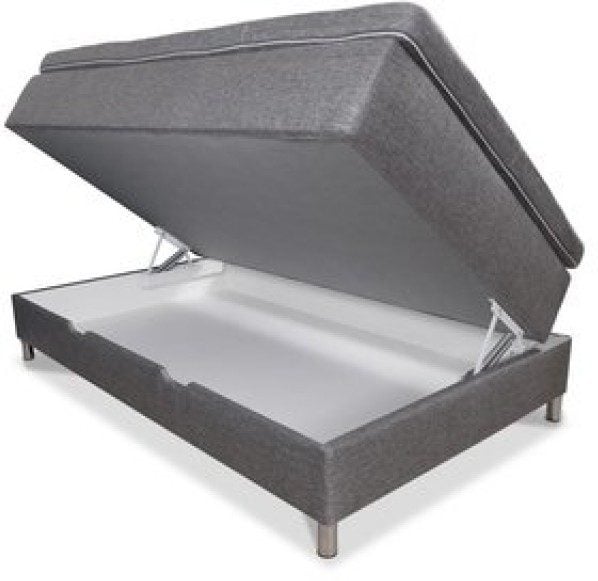 Story Plus Boxbed Pocket 90 X 200 Cm - Inari 91 - Ljusgrå, Medium (Sängar i kategorin Möbler)
