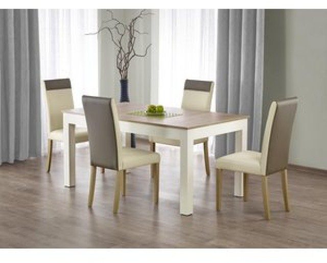 Bråviken Förlängningsbart Matbord I Sonoma Ek Och Vit - 160-300 Cm (Övriga Möbler i kategorin Möbler)