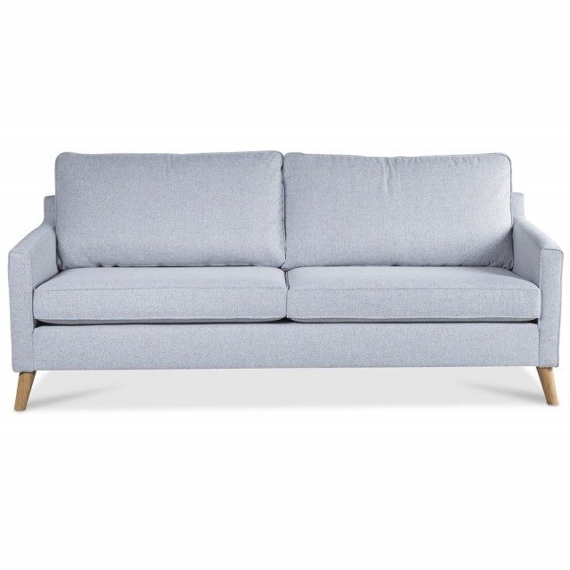 Blues 2-sits soffa - Ljusgrå / Ek 