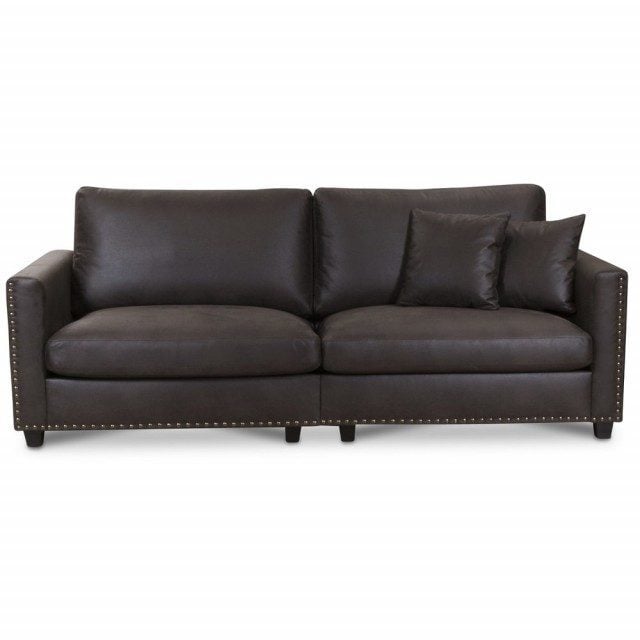 Avenue 4-sits soffa med nitar - Brun vintage 