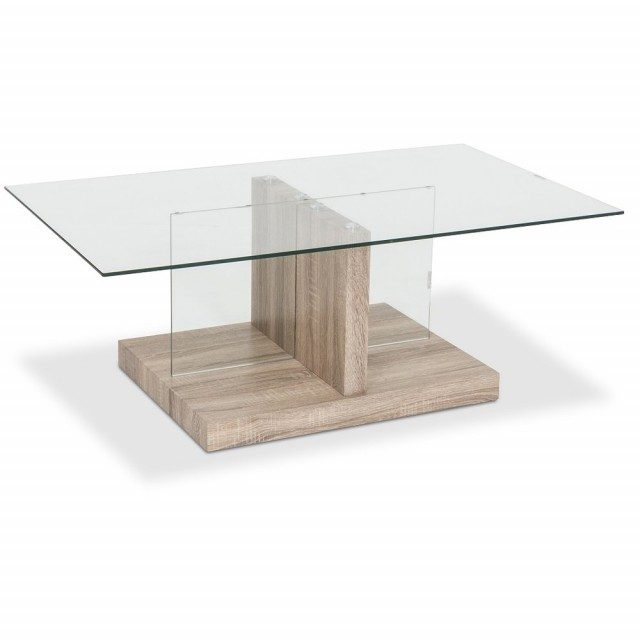 Diamant soffbord 109,5 x 64,5 cm - Glas / Fanèr - Glasbord, Soffbord, Bord 