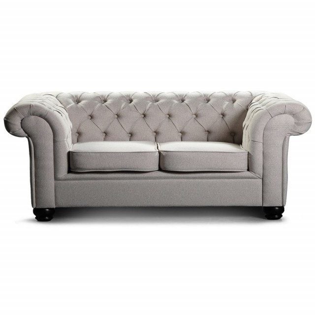 Chesterfield York 3-sits soffa - Orinoco 100 - Svart, Svarta 