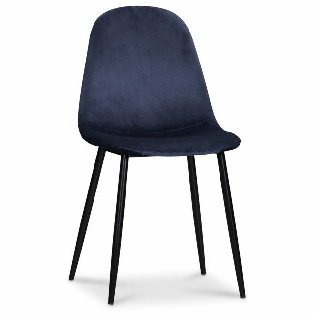 4 st Carisma stol i blå sammet/svart - Klädda & stoppade stolar, Matstolar & Köksstolar,  