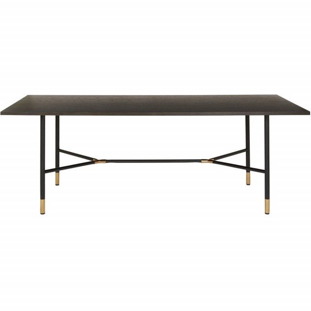 Impala matbord i mörkbrun betsad ek 220x100 cm 