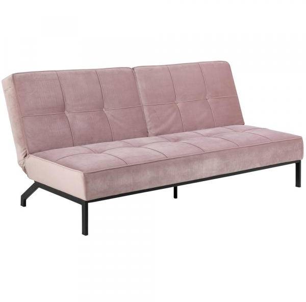 Perugia 2,5-sits bäddsoffa rosa sammet 