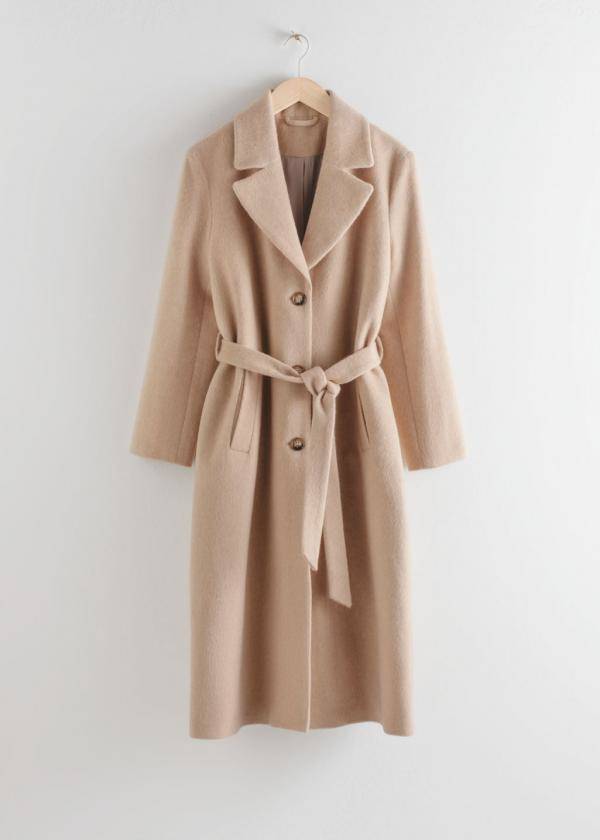 Relaxed Wool-Blend Pile Coat - Beige 