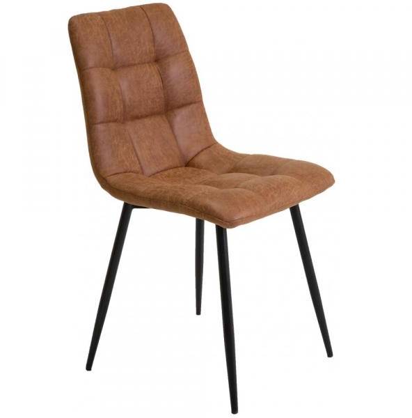 2 st Eksjö stol i Cognac microfiber 