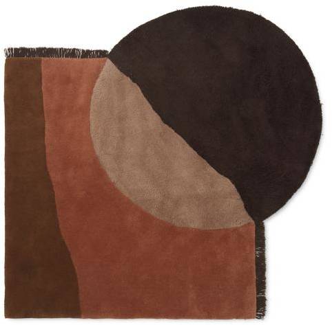 View Tufted Rug - Red Brown Ferm Living 