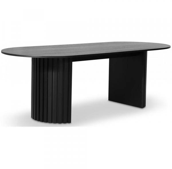 PiPi ovalt matbord i svartbetsat ek 230 cm 