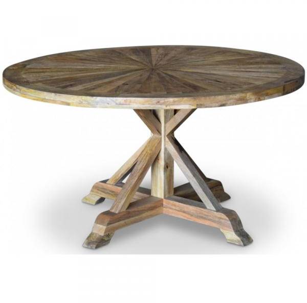 Palma rustikt matbord Ø140 cm - Återvunnen drivved 