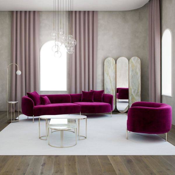 Macaroon divansoffa - Fuchsia 