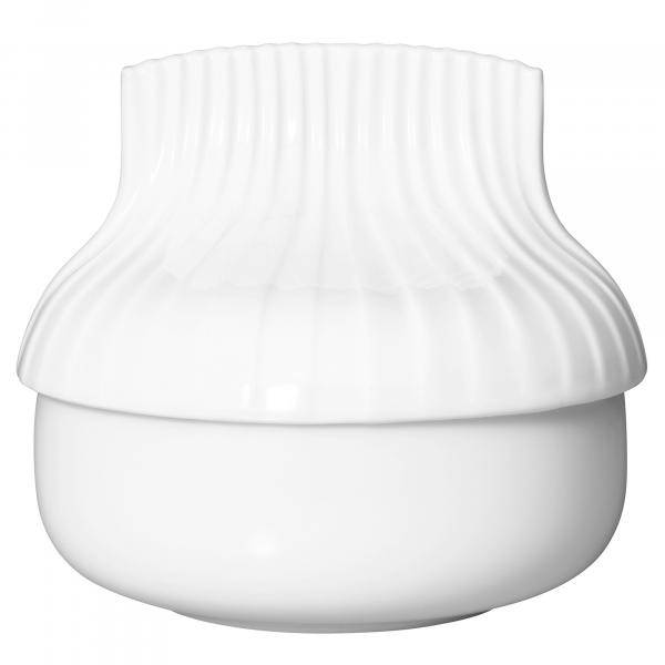 Rörstrand Pli Blanc burk med lock, 0,35 liter 