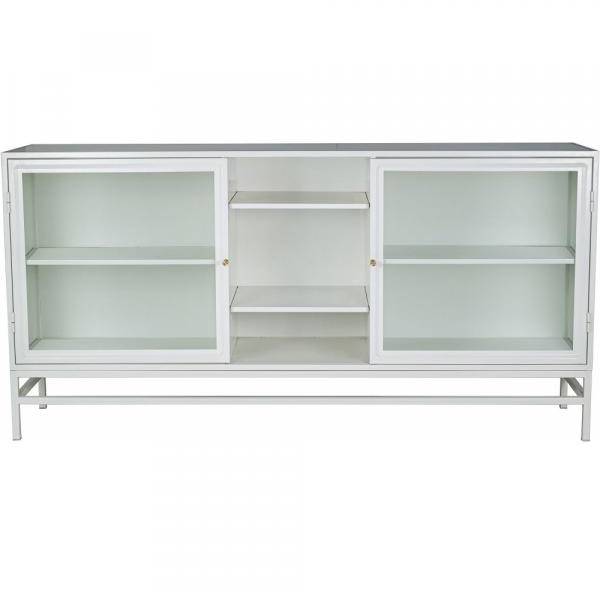 Revel sideboard 160 cm - Vit / glas 