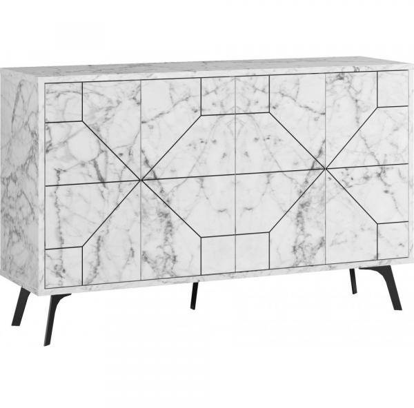 Dune skänk 123 cm - Carrara marmor 