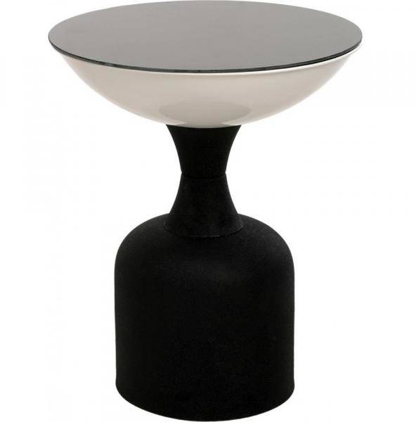 Chalice sidobord 46 cm - Svart/vit 