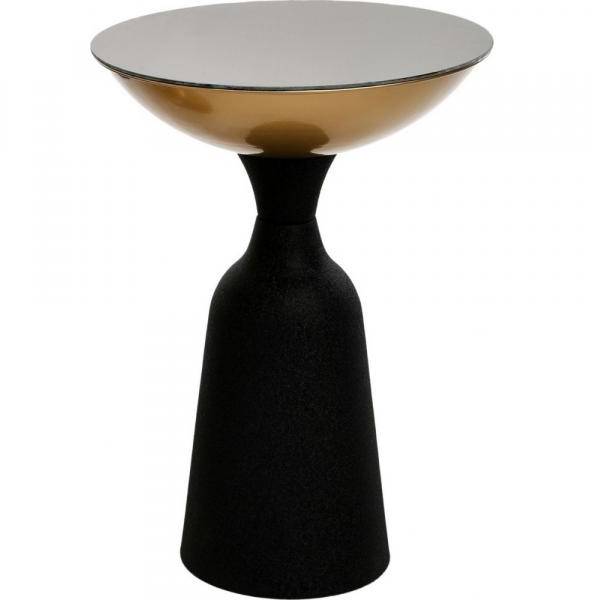 Chalice sidobord 56 cm - Svart/guld 