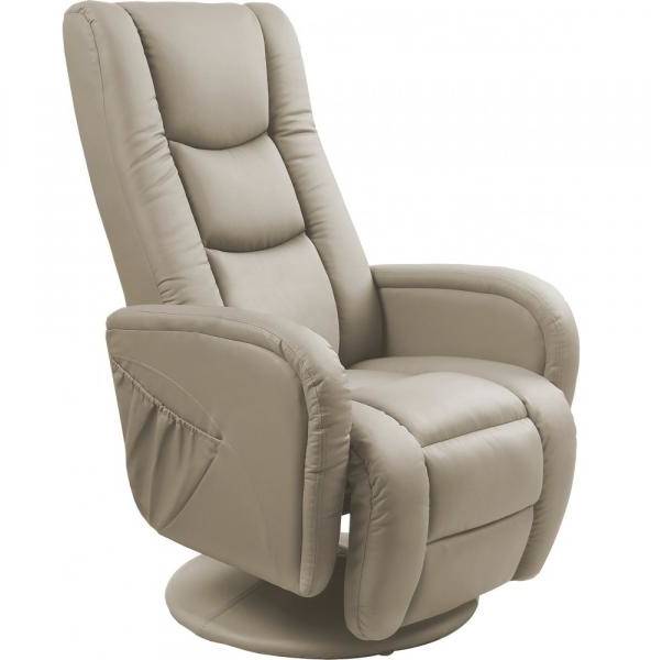 Bibi reclinerfåtölj med massage - beige PVC 