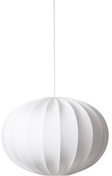 Watt & Veke taklampa, oval boll, bomull, vit, 65 cm 