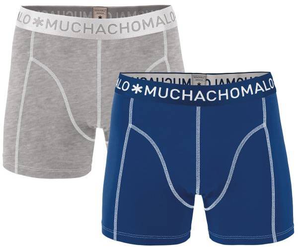 Muchachomalo Kalsonger 2P Cotton Stretch Basic Boxers Blå/Grå bomull Small Herr 