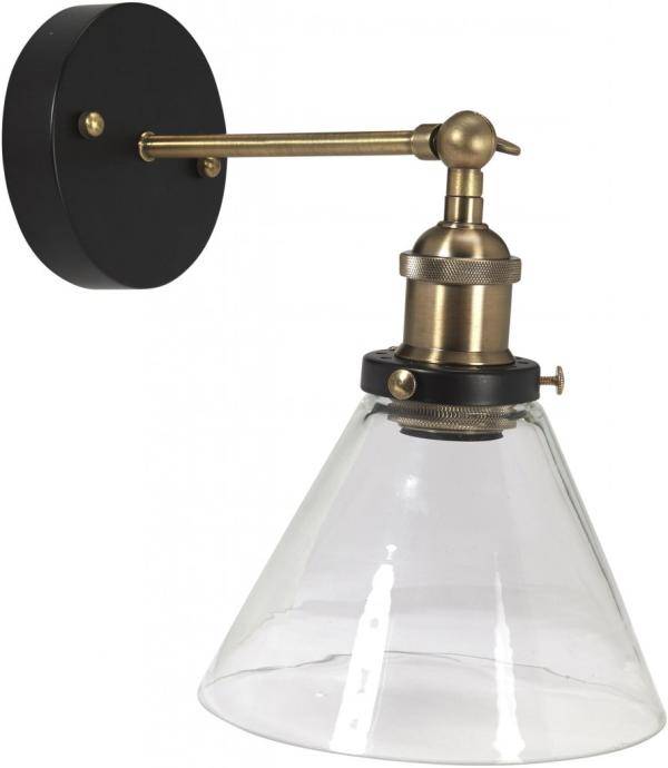 Lambda Vägglampa Klar (Antikmässing) (Vägglampor i kategorin Lampor)
