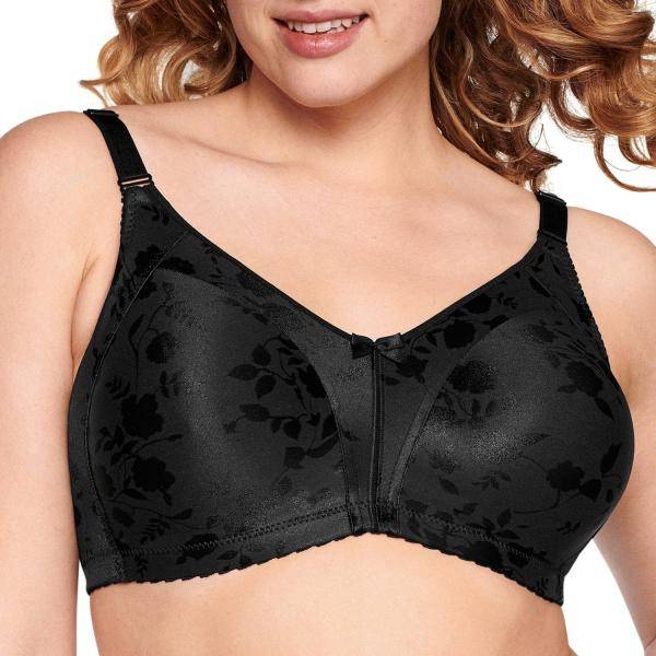 NATURANA BH Heritage Minimizer Soft Bra Floral Svart polyamid B 75 Dam 