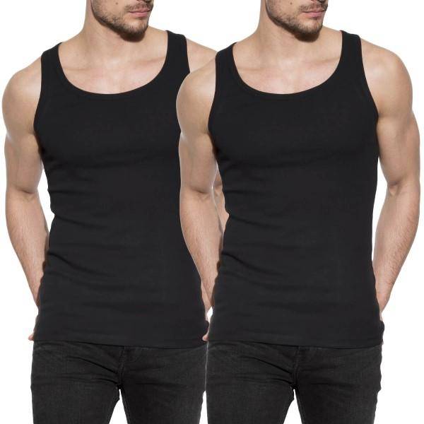 Bread and Boxers Men Tanks 2P Svart ekologisk bomull Medium Herr 