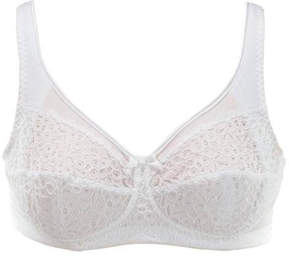 Damella BH Classic Soft Lace Bra Vit A 75 Dam 