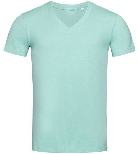 Stedman James Organic Men V-Neck Turkos ekologisk bomull Medium Herr 