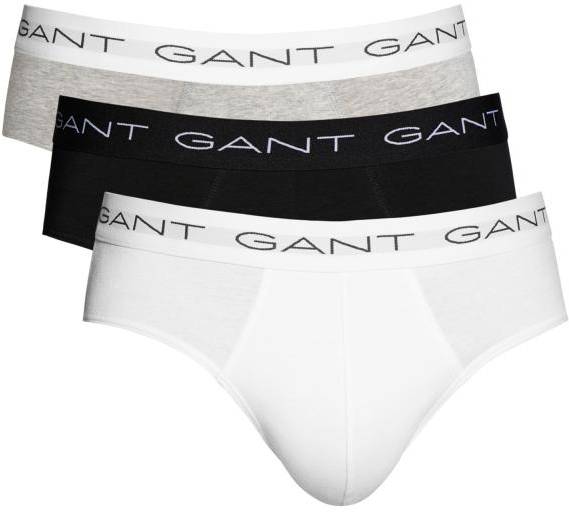 Gant Kalsonger 3P Cotton Stretch Briefs Svart/Vit bomull Large Herr 