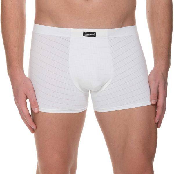 Bruno Banani Kalsonger Check Line 2.0 Shorts Vit polyamid Small Herr 