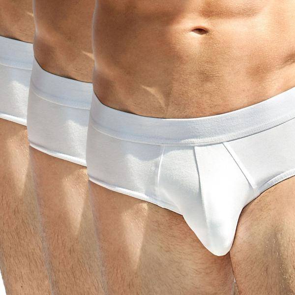 Bread and Boxers Brief Multi Kalsonger 3P Vit ekologisk bomull Small Herr 