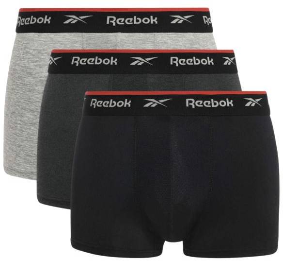 Reebok Kalsonger 3P Redgrave Sports Trunk Svart/Grå polyester Small Herr 