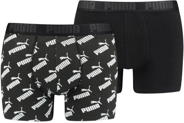 Puma Kalsonger 2P Everyday Aop Boxer Svart bomull Small Herr 