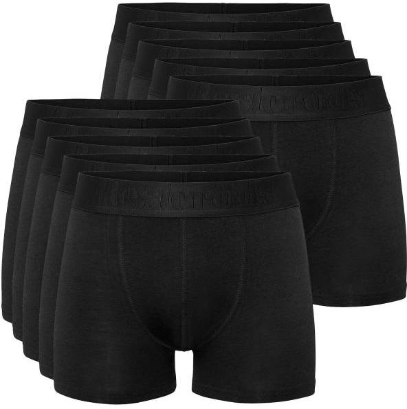 Resteröds Kalsonger 10P Cotton Stretch Boxers Svart bomull Small Herr 