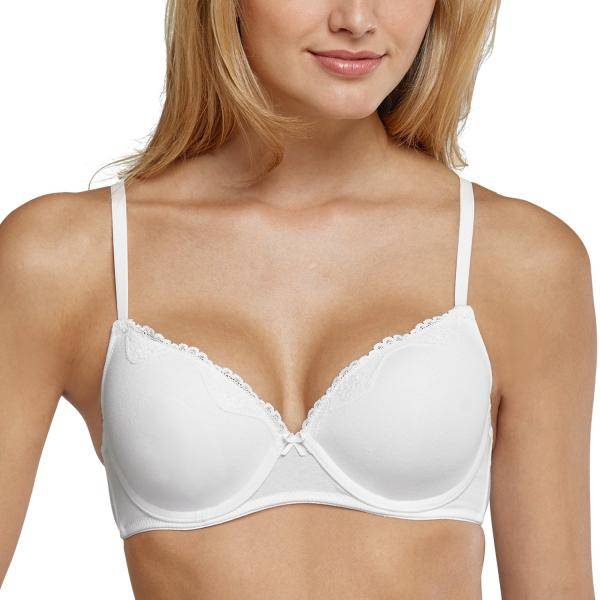 Schiesser BH Pure Cotton Underwire Bra Vit bomull A 70 Dam 