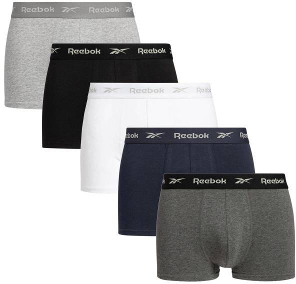 Reebok Kalsonger 5P Boyes Trunk Marin/Grå bomull Small Herr 