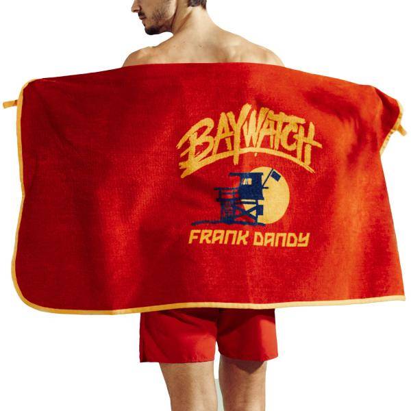 Frank Dandy Baywatch Beach Towel Röd Bomull One Size (Badshorts i kategorin Badkläder)