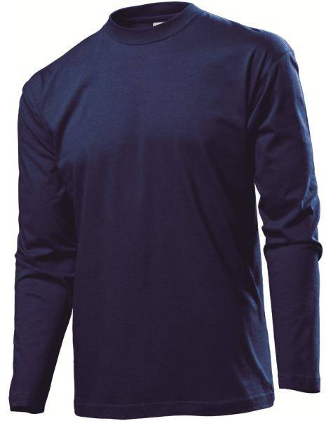 Stedman Classic Long Sleeve Men Marin bomull Medium Herr 