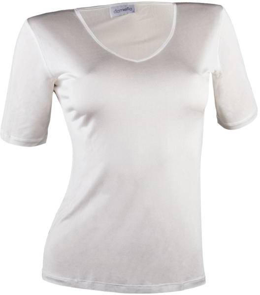 Damella Silk T-Shirt Elfenben silke Small Dam 