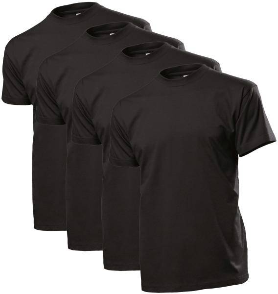 Stedman 4P Comfort Men T-Shirt Svart Bomull Small Herr (Övriga T-Shirts i kategorin Tshirts)