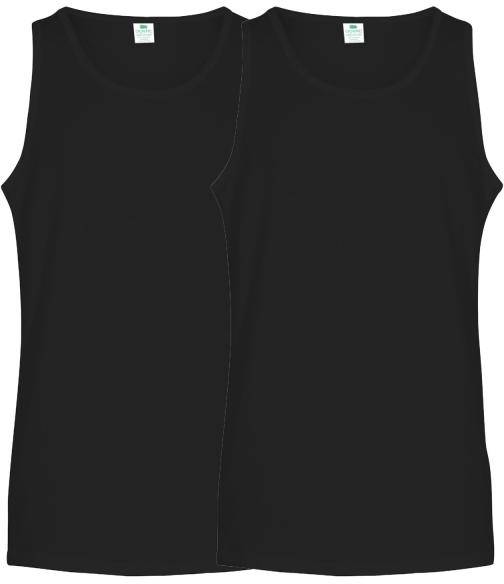 Dovre 2P Organic Cotton Singlet Svart ekologisk bomull Small Herr 