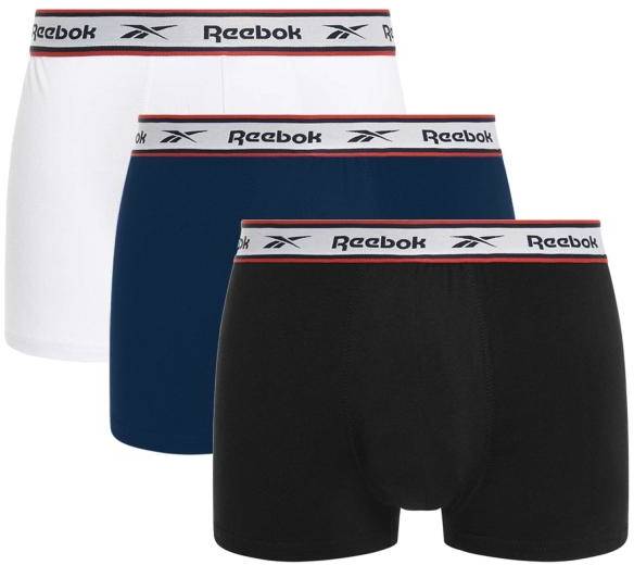 Reebok Kalsonger 3P Barlow Sports Trunk Svart/Marin/Vit bomull Small Herr 