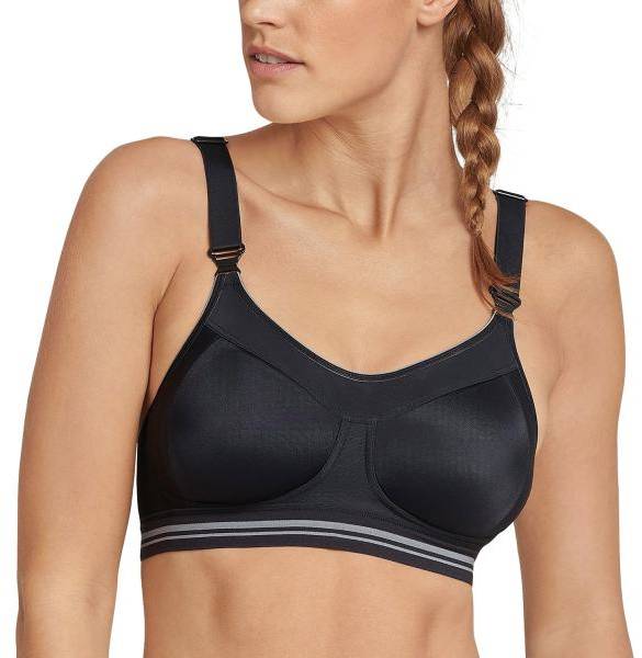 Schiesser BH Active Sport High Support Bra Svart A 70 Dam 