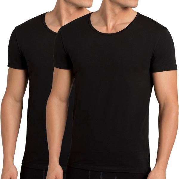 Sloggi 2P Men 24 7 T-Shirt Svart bomull Small Herr 