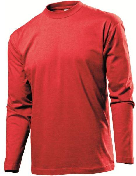 Stedman Classic Long Sleeve Men Röd bomull Small Herr 