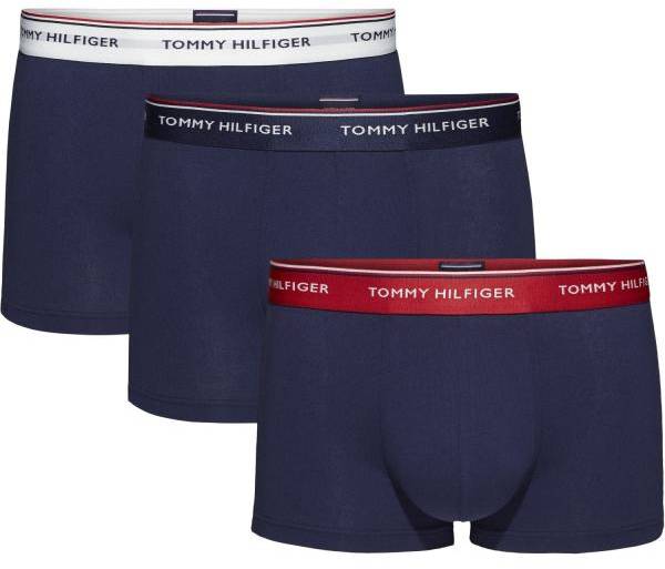 Tommy Hilfiger Kalsonger 3P Premium Essentials Low Rise Trunk Blå/Vit bomull Small Herr 