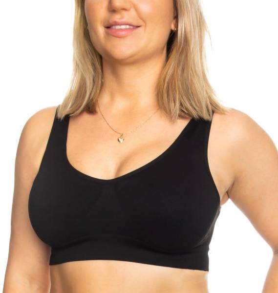 Decoy BH Bra Top Wide Straps Svart polyamid Small Dam 