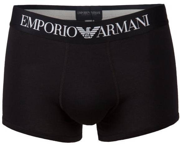 Armani Cotton Stretch Trunk Kalsonger Svart bomull Medium Herr 